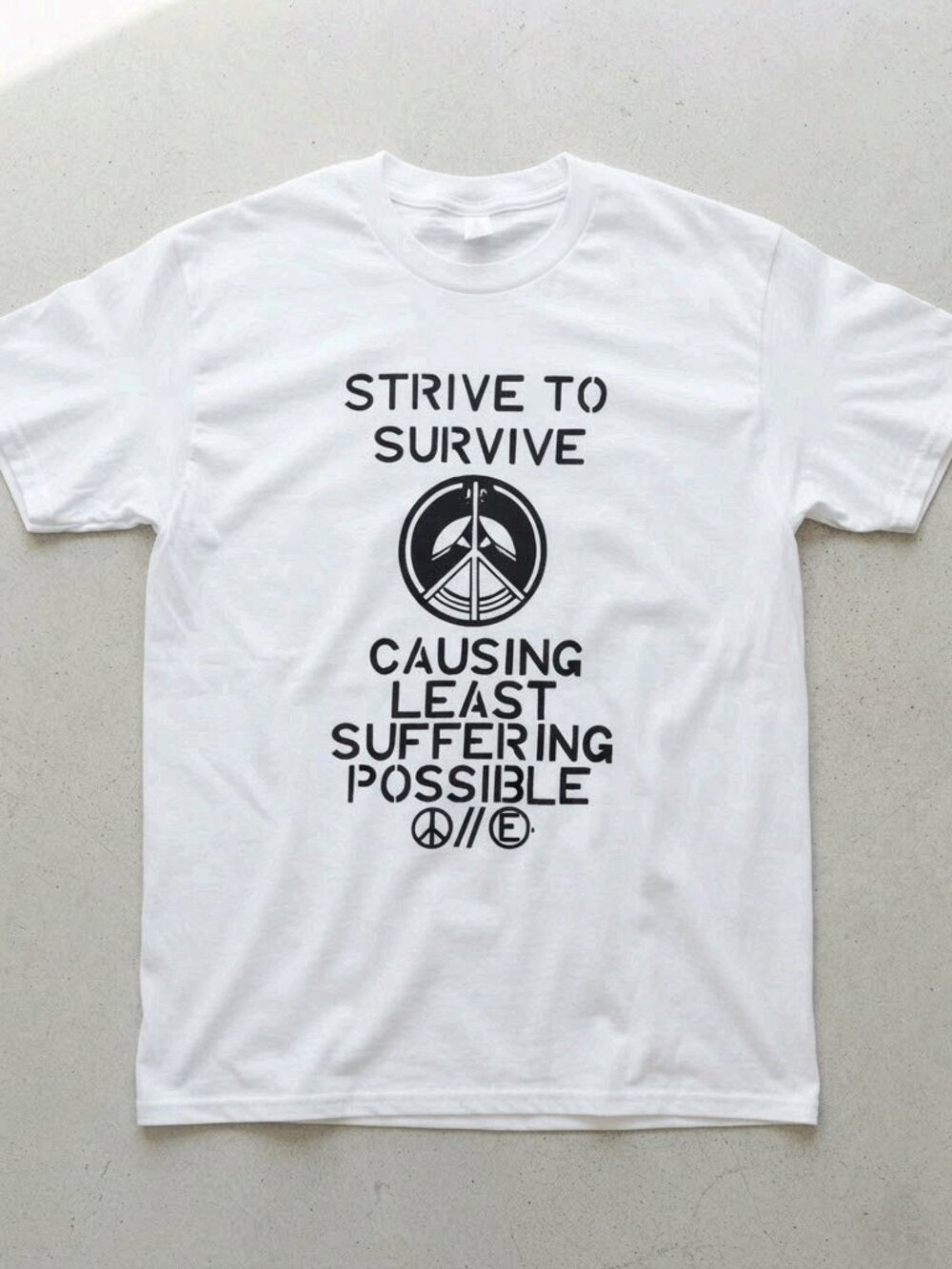 Flux Of Pink Indians Strive To Survive Punk White T-Shirt S-4XL